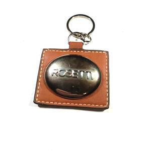 Rosetti Keychain Leather Silver Tone